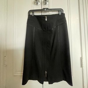 Black midi skirt